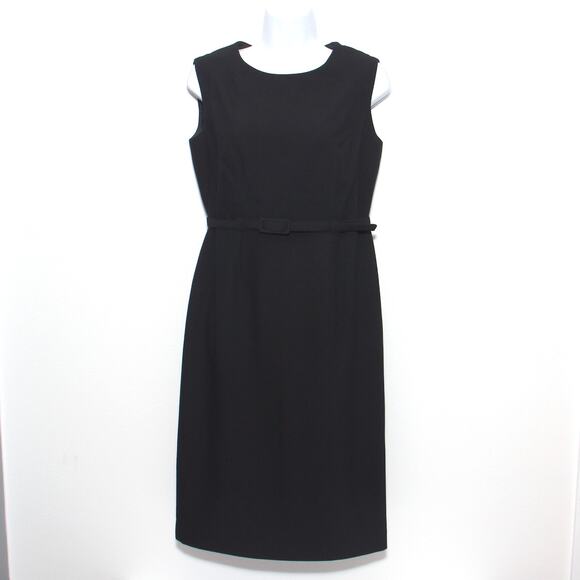 Pendleton Sleeveless Black Belted Sheath dress Size 4 - Picture 1 of 6